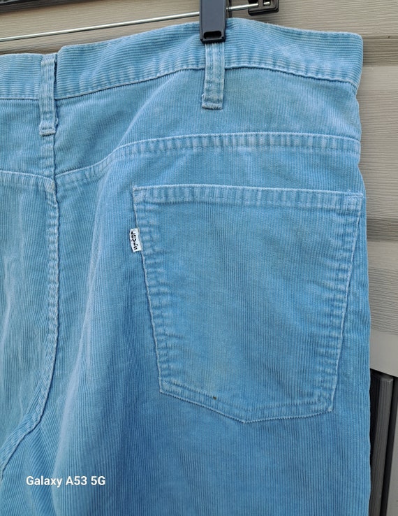 70's Levis 646 Vintage blue Corduroy Pants flare … - image 8
