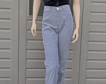 Vtg 70's Britannia Grey Pin corduroy pants  High waist  Waist 28 inches