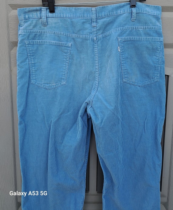 70's Levis 646 Vintage blue Corduroy Pants flare … - image 7