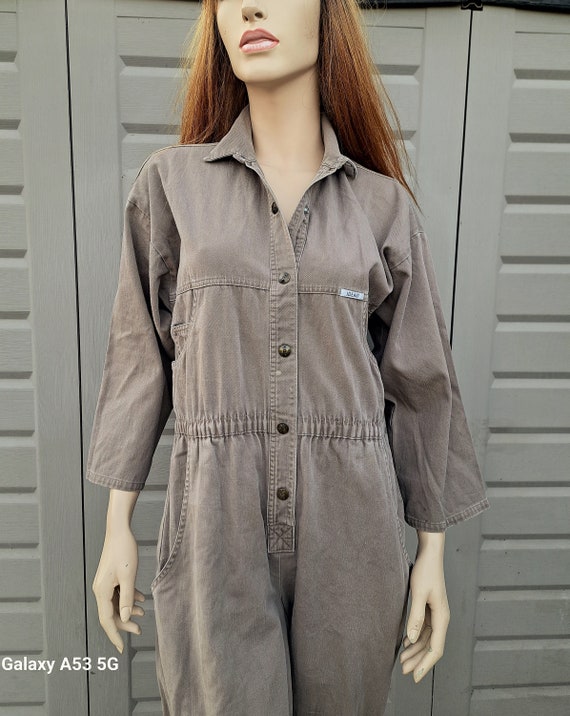 Vintage IDEAS  Tan Brown  Jumpsuit Vintage 80's S… - image 3