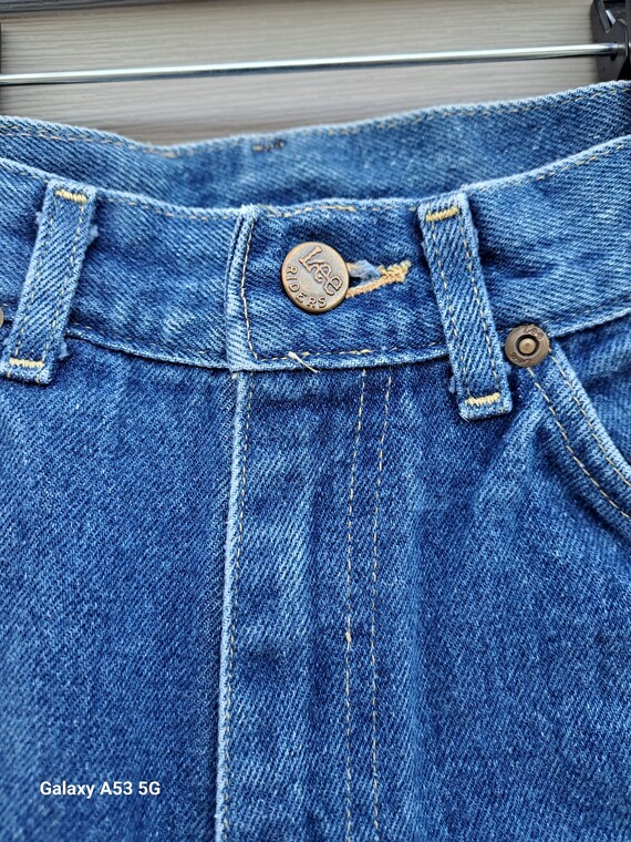 Juniors..Vintage 70's Lee blue denim jeans high w… - image 4