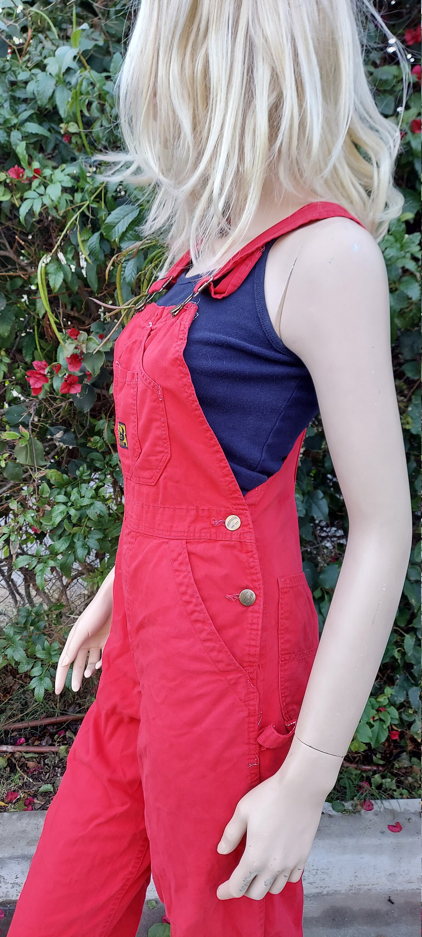 ★DeeCeeワシントンディーシーusa製カラーオーバーオール赤 imgrc0109547194.jpg