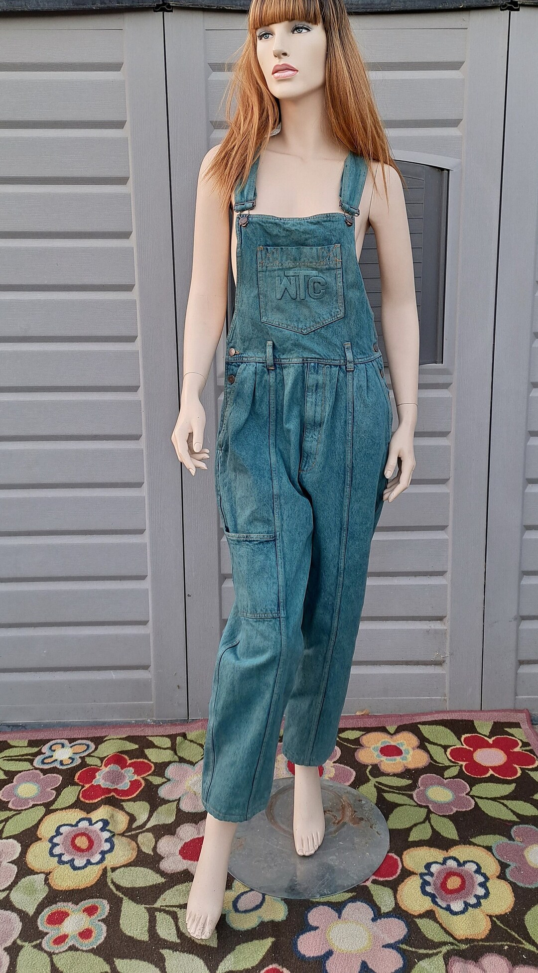 Vintage 80s Denim Dark Green Overalls Size Small- Medium - Etsy