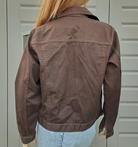 Montgomery Ward  brown Denim Jacket Vintage 60's … - image 4