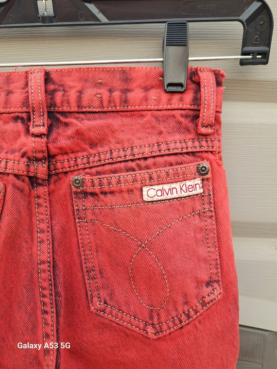Calvin klein red jeans hotsell