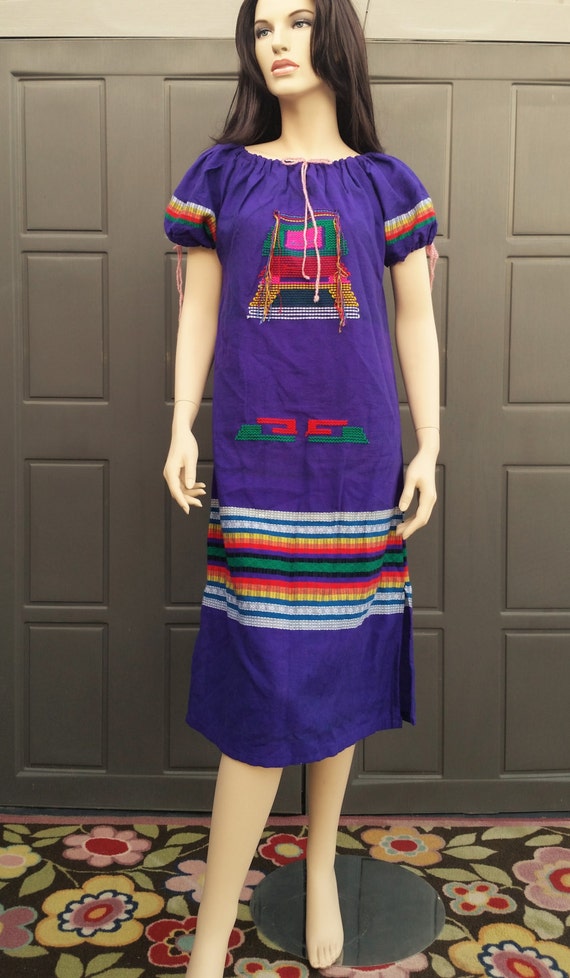 vintage purple boho dress - Gem