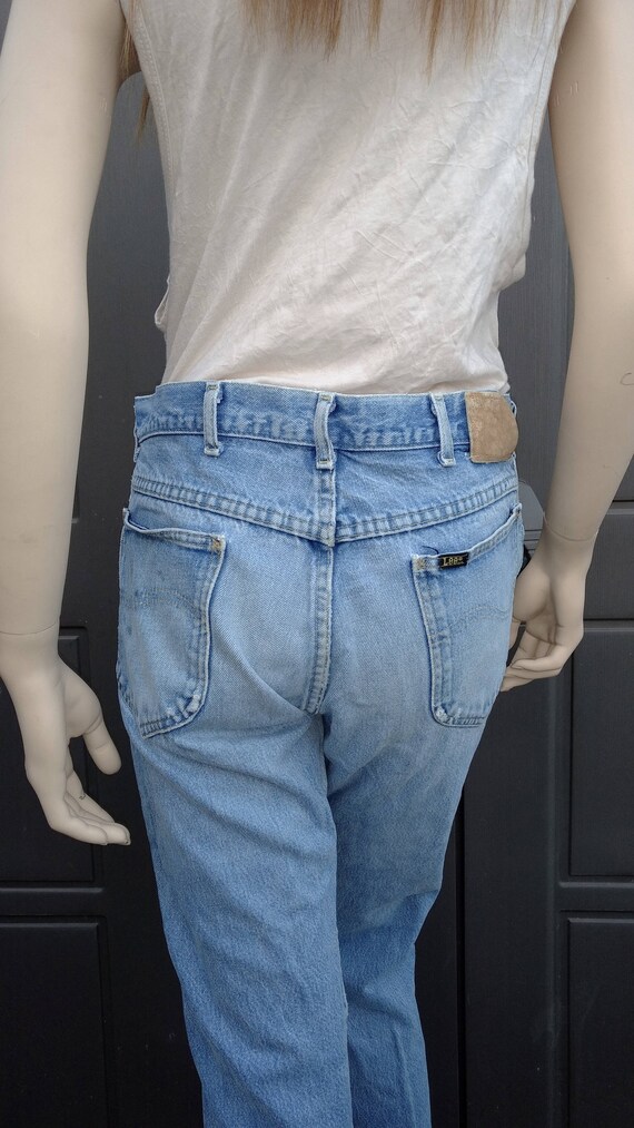 Vintage 70's Lee  Faded Denim Jeans  vintage   32… - image 7
