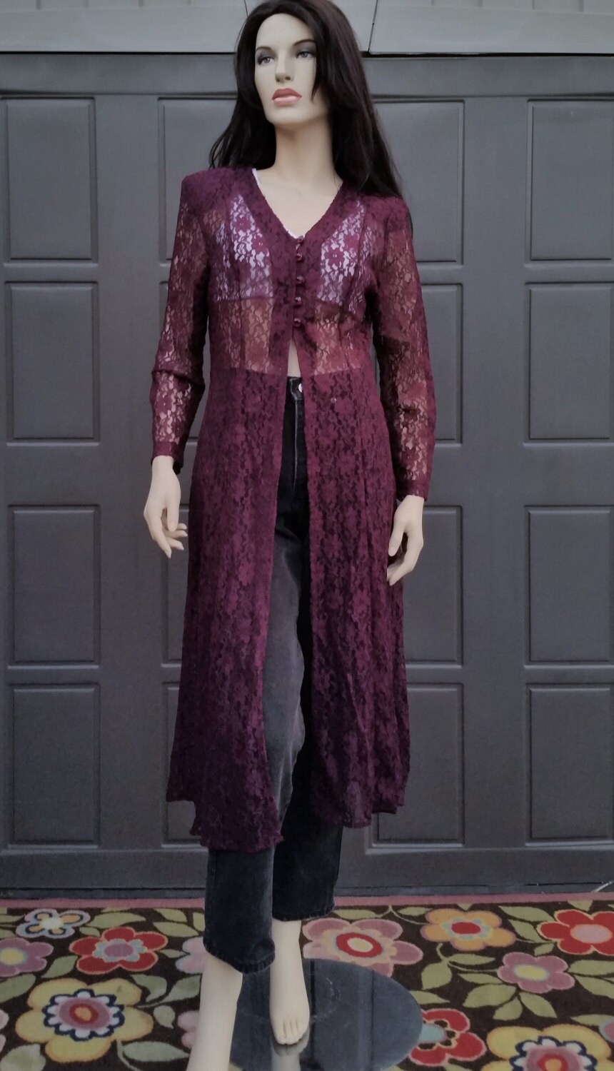 Purple Lace Layering Jacket Vintage 80 s 90 s Sz Medium Etsy Canada