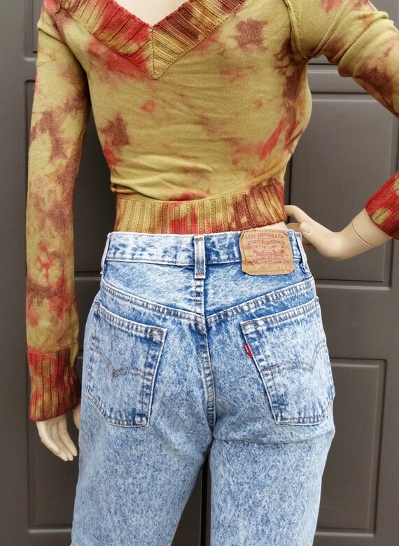 Levis Acid washed Denim Jeans  vintage 80's Waist… - image 1