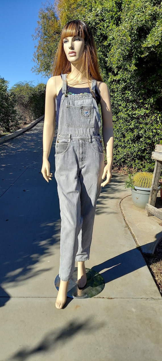 Vintage 80's  Anchor Blue Gray  denim  Overalls  S