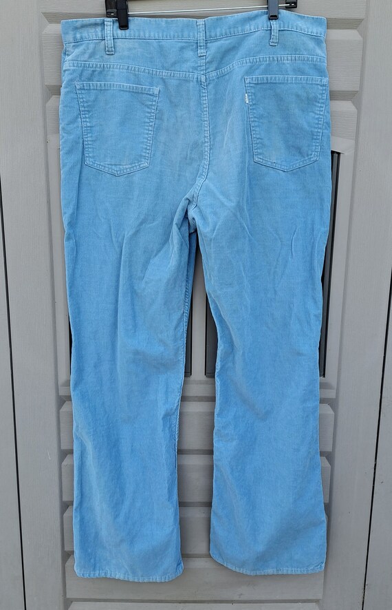 70's Levis 646 Vintage blue Corduroy Pants flare … - image 5