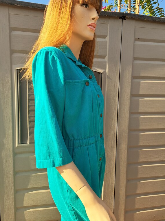 IDEAS Vintage Teal Green Jumpsuit jumper  Vintage… - image 5