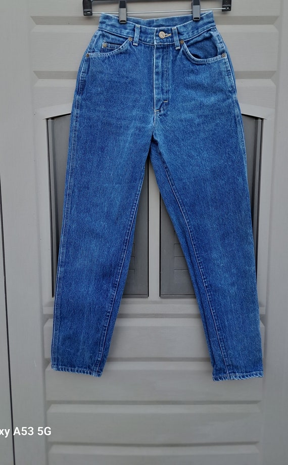 Juniors..Vintage 70's Lee blue denim jeans high w… - image 2