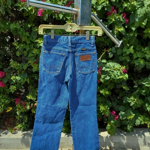 Vintage 70's Wrangler denim jeans kids jeans boys and girls jeans ..22x23.....22 in waist image 5