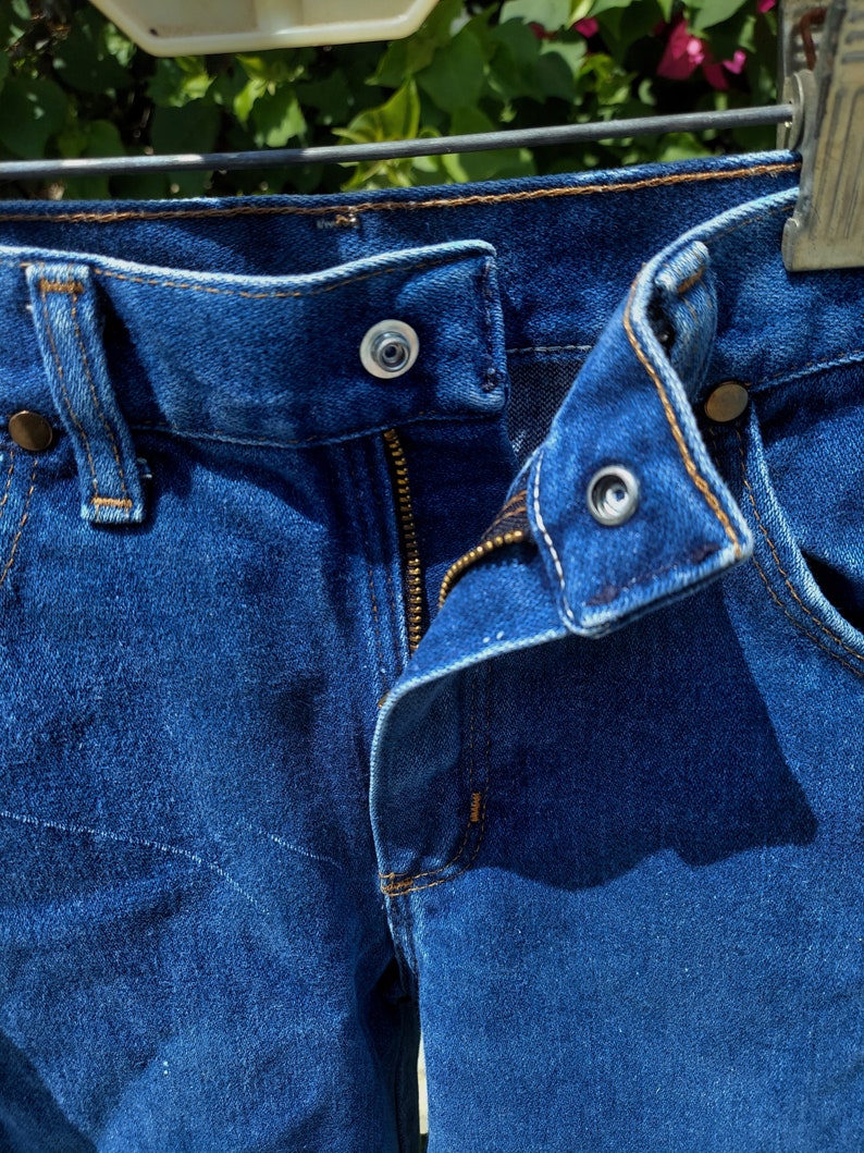 Vintage 70's Wrangler denim jeans kids jeans boys and girls jeans ..22x23.....22 in waist image 7