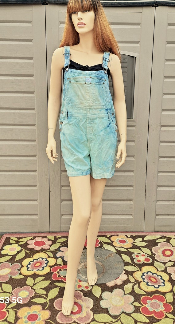 Vintage 90s Bleached Calvin Klein Shortalls Overalls Size Medium