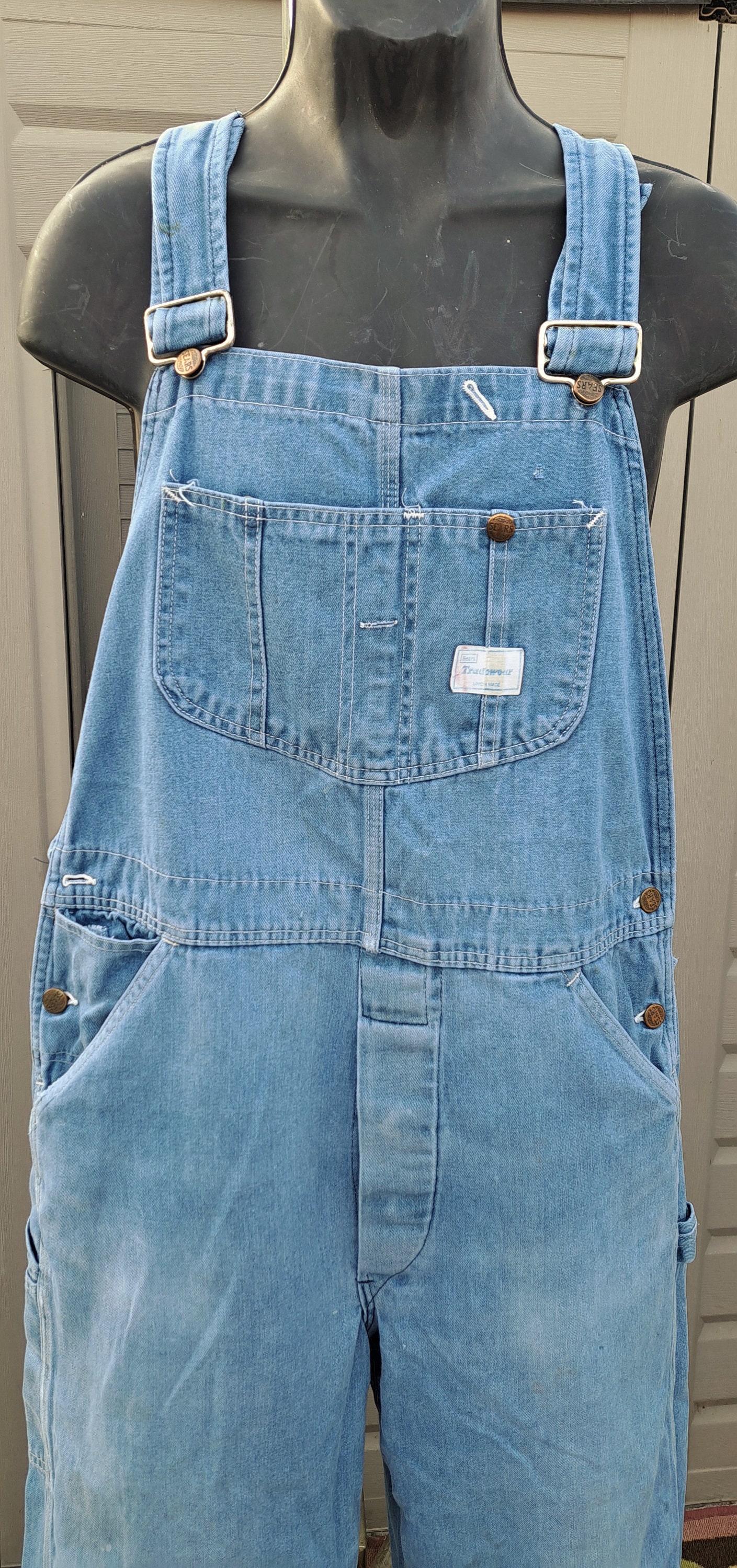 Vintage Sears Tradewear Union Made Denim Overalls up to 39 Inch