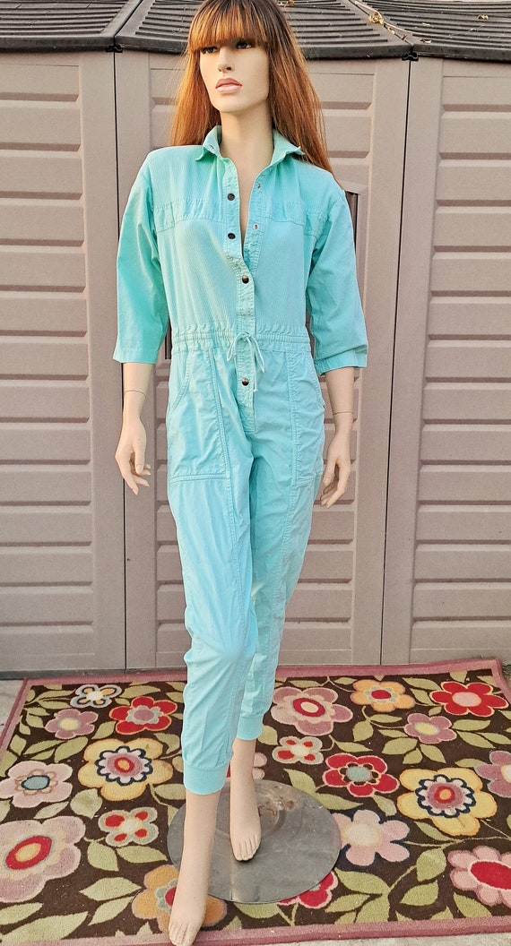 IDEAS Vintage mint Green Jumpsuit jumper  Vintage… - image 1