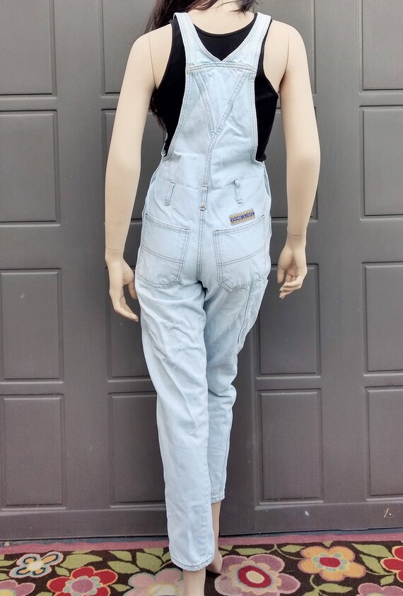 Vintage 80's  Light wash  denim  Overalls  Sz Sma… - image 5