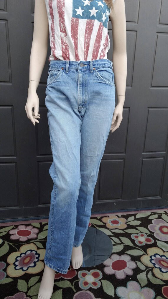 Vintage 70's Lee  Faded Denim Jeans  vintage   32… - image 2