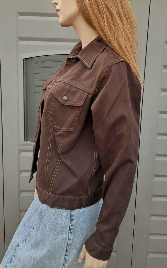 Montgomery Ward  brown Denim Jacket Vintage 60's … - image 3