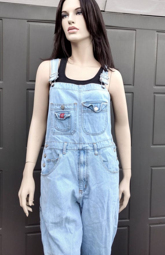 light wash denim overalls