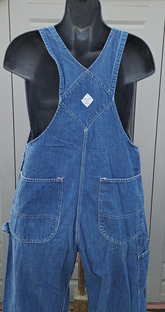 Vintage 1970'S Penney's BIG MAC denim overalls, men's size W31. cotton blue type Vintage Second Hand