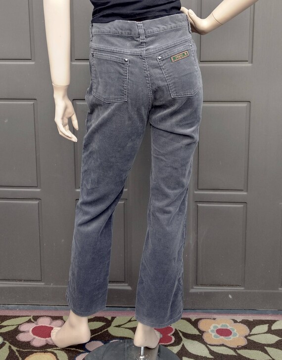 Gray High Waisted  Corduroy Pants Jeans  vintage … - image 4