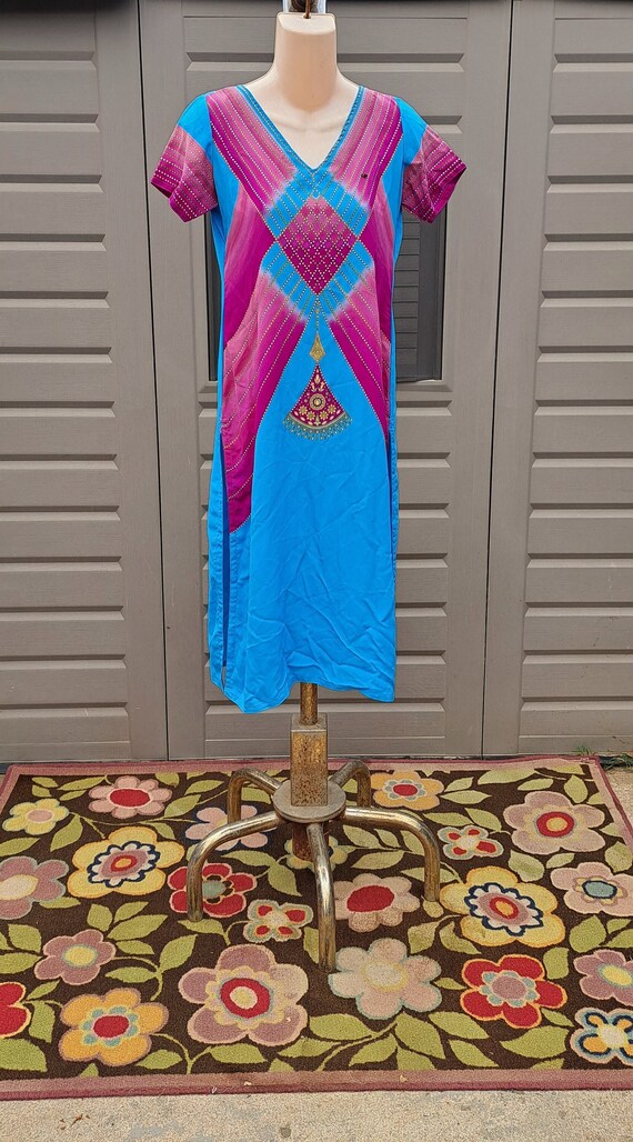 Vtg Indian tunic dress  BOHO Dress Vintage  Sz  Sm