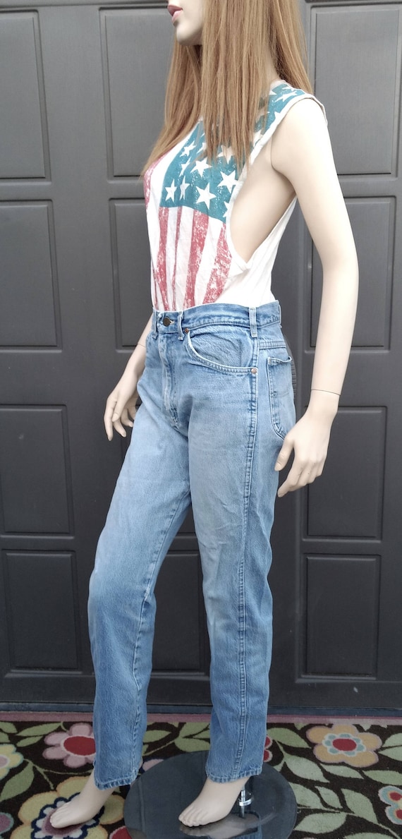 Vintage 70's Lee  Faded Denim Jeans  vintage   32… - image 9