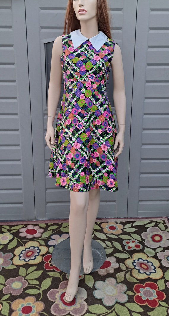 Vintage 60's adorable floral print midi dress Libe