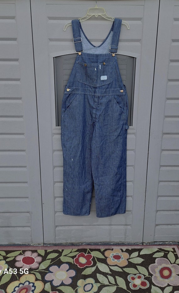 Vintage  70's Sears Soft denim  Overalls Medium Sh