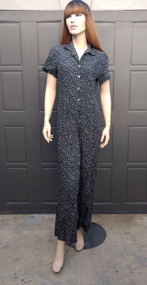 Vintage 80's Black and white Jumpsuit Vintage 80's