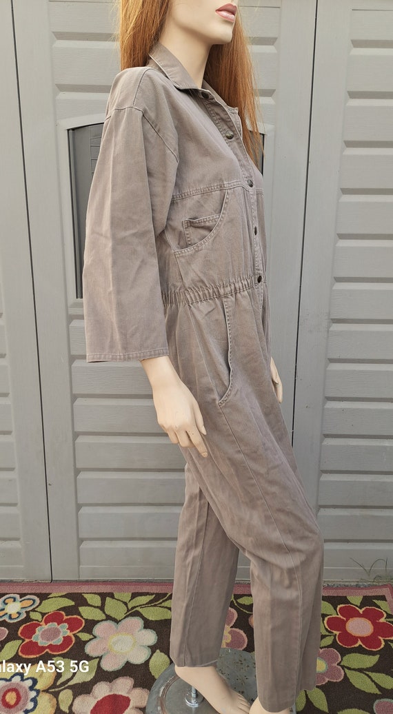 Vintage IDEAS  Tan Brown  Jumpsuit Vintage 80's S… - image 8