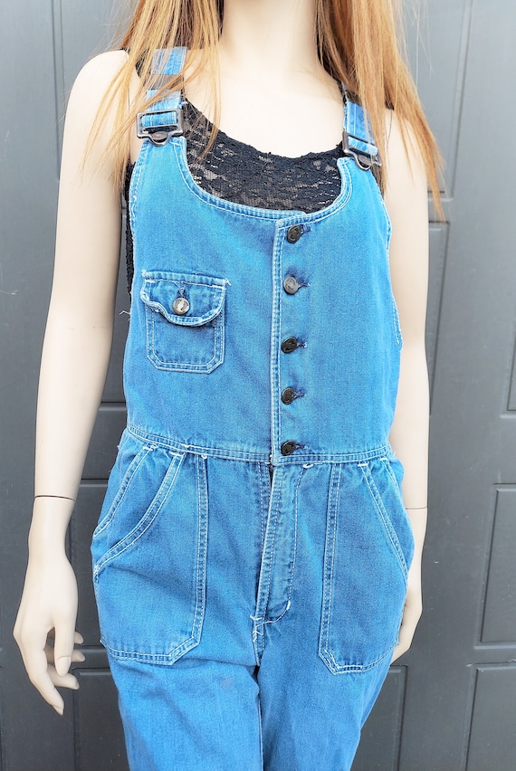 RARE.....Vintage HANG TEN  denim Overalls  up to 3