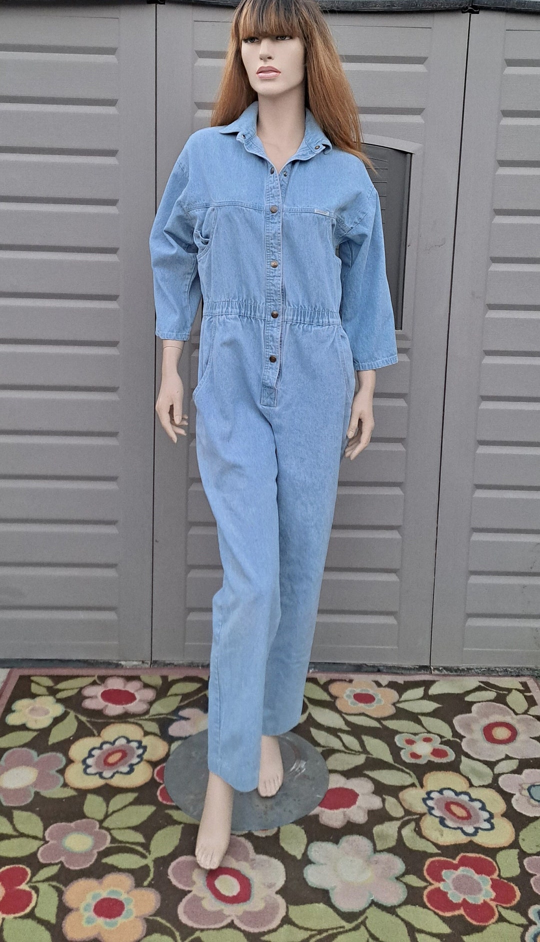 Denim 80's Jumpsuit Womens Dreams Vtg 80s Blue Denim Jumpsuit
