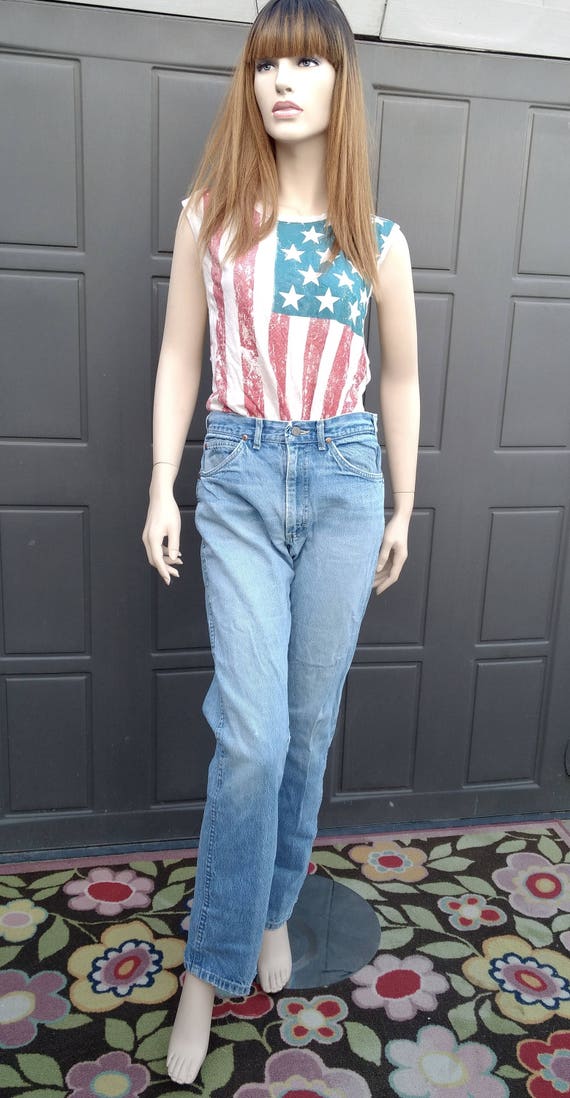Vintage 70's Lee  Faded Denim Jeans  vintage   32… - image 3