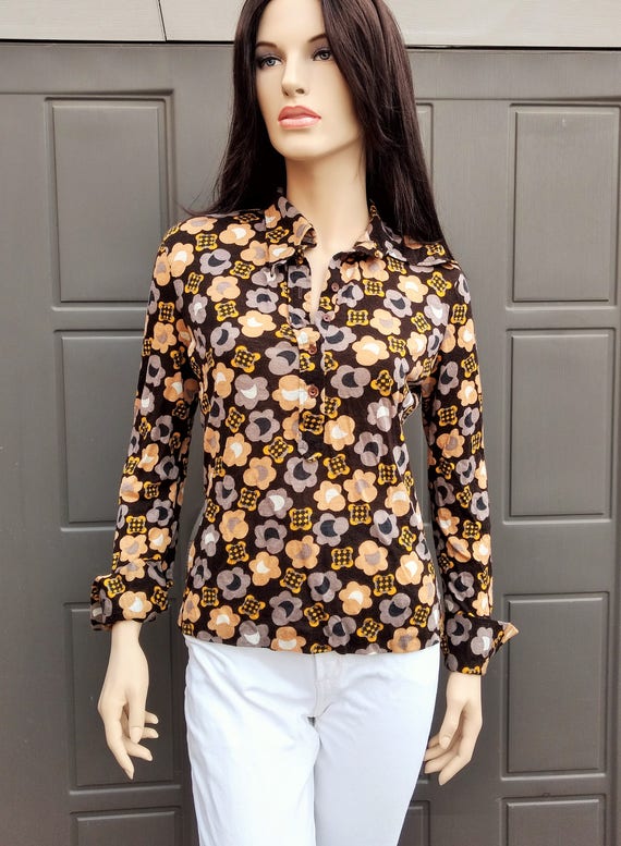 Groovy 70's pullover shirt top Vintage 70's Michae