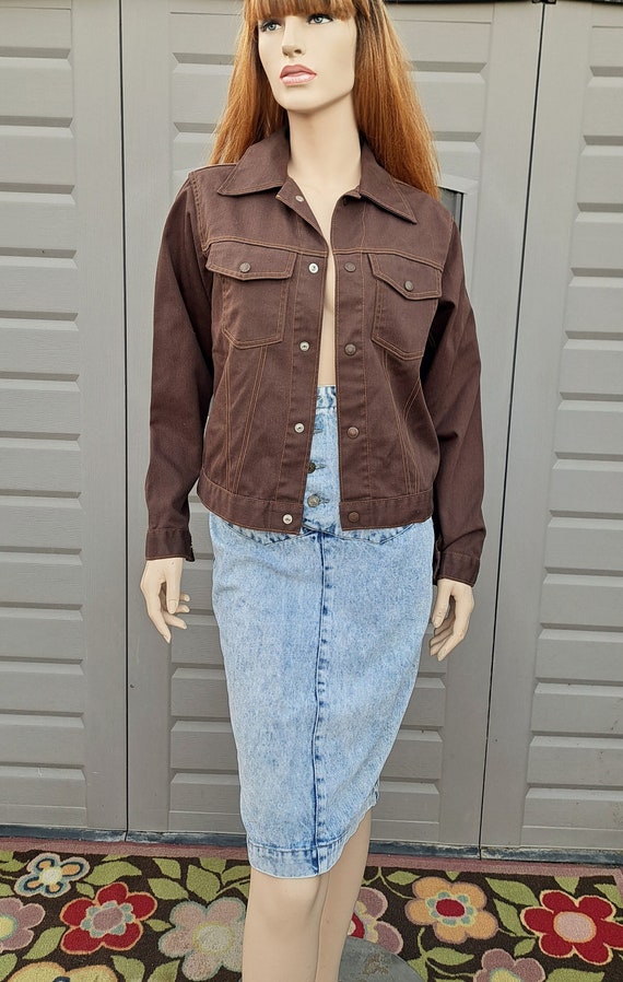 Montgomery Ward  brown Denim Jacket Vintage 60's … - image 1