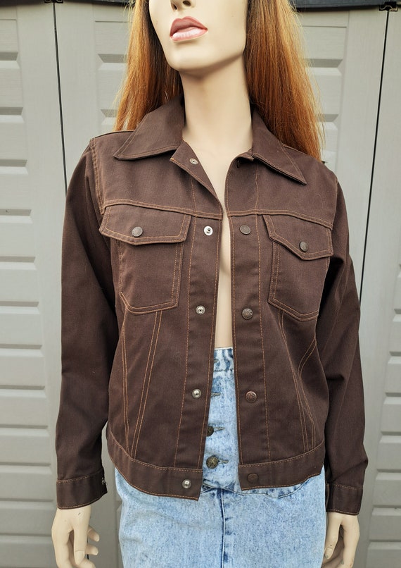 Montgomery Ward  brown Denim Jacket Vintage 60's … - image 2