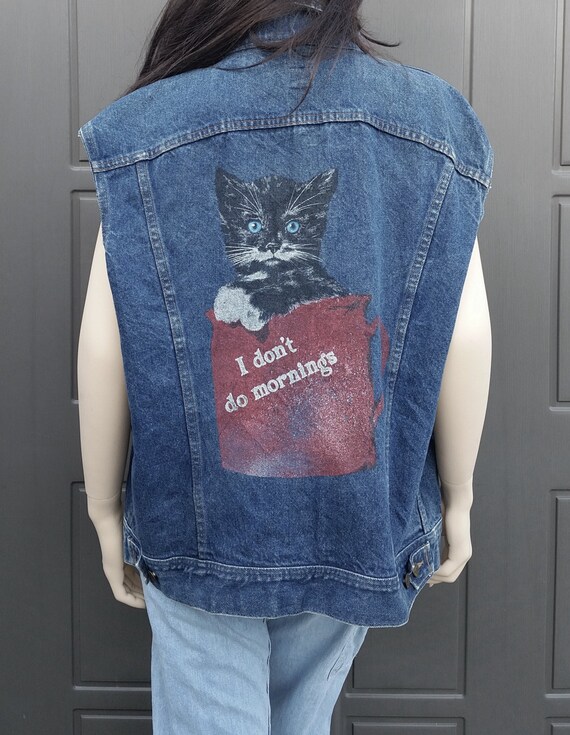 Denim vest for cat hot sale