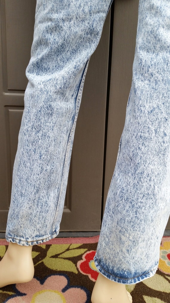 Levis Acid washed Denim Jeans  vintage 80's Waist… - image 5
