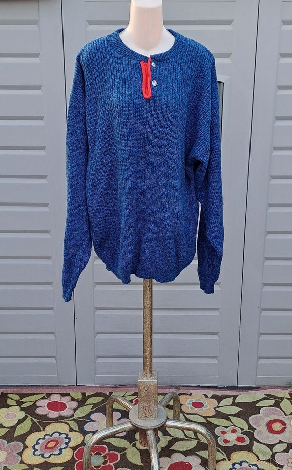 Le Tigre Vtg 70's 80's mens knit  sweater