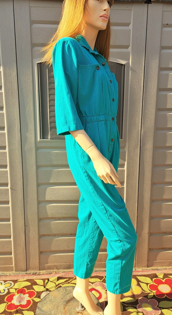 IDEAS Vintage Teal Green Jumpsuit jumper  Vintage… - image 4