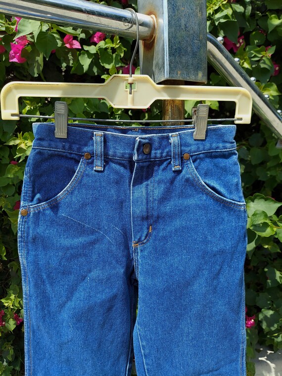 Vintage 70's Wrangler denim jeans  kids jeans boy… - image 4