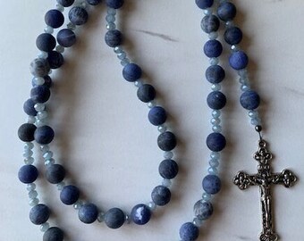 Blue beads Rosary