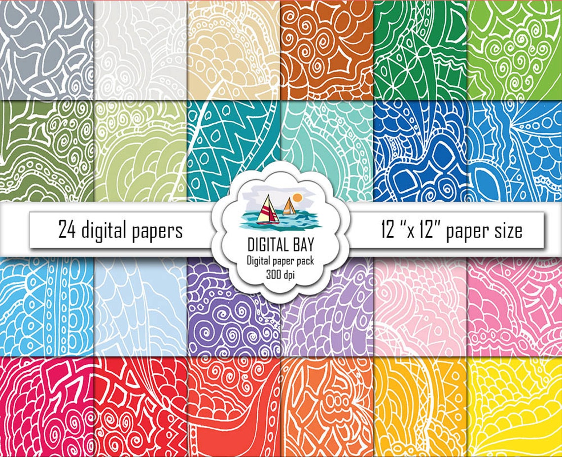 FANTASY Digital paper pack Instant download Scrapbook Etsy