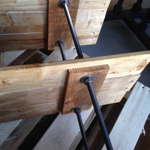 Industrial Reclaimed Pallet Wood 4 Shelf Bookcase Fully Adjustable image 7