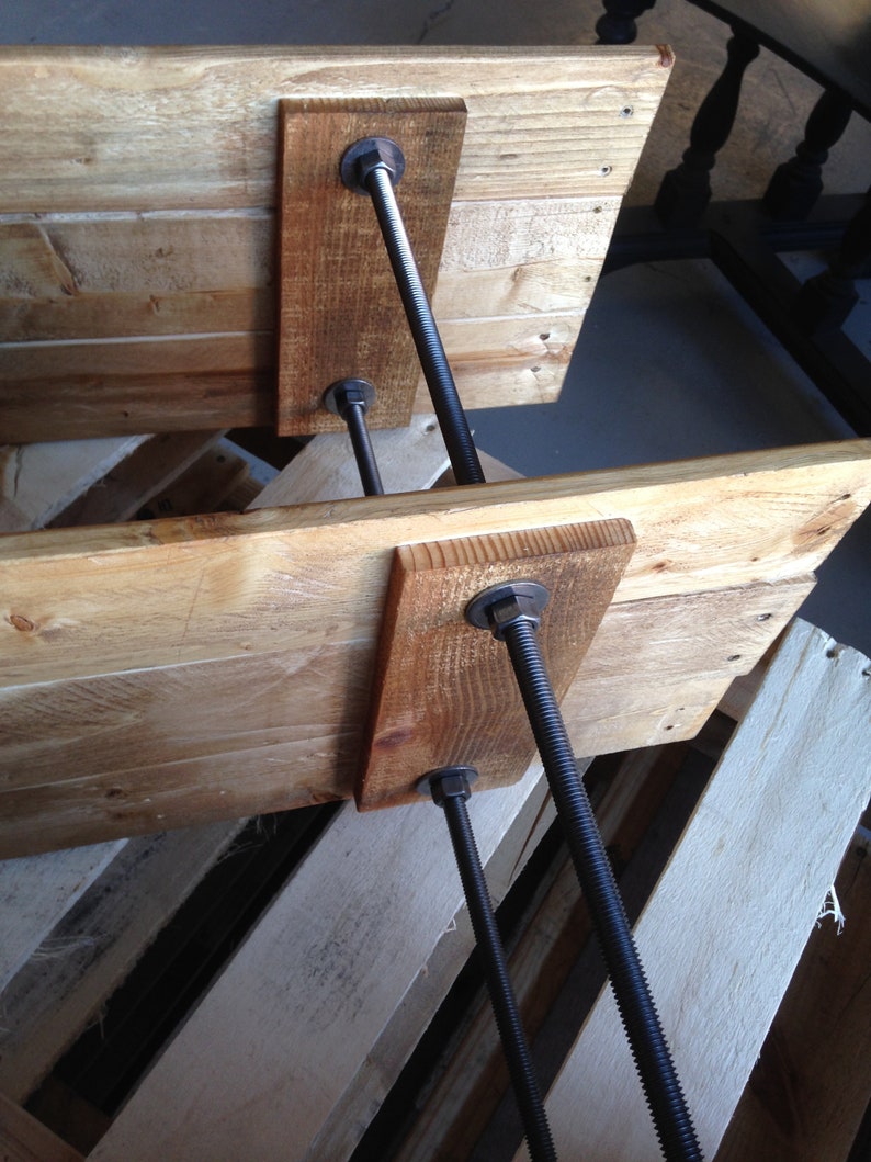 Industrial Reclaimed Pallet Wood 4 Shelf Bookcase Fully Adjustable image 7