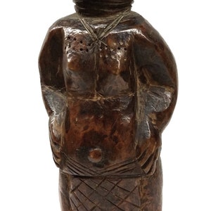 Museum Quality Tribal Primitive Wood Female Figure Carved Ashanti